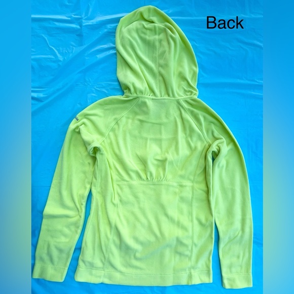 Columbia Yellow/Green Light Weight Hooded Fleece -Size Small - Picture 2 of 3